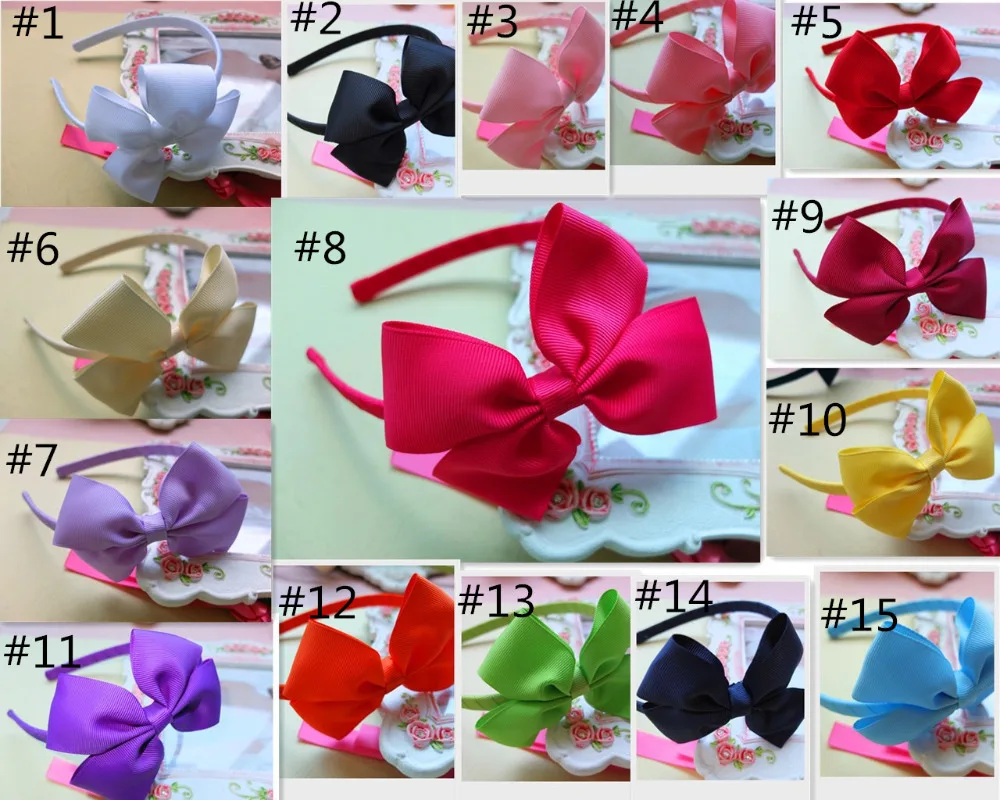 Bow Hairbands Headband with 4 inch bow Weave Ribbon bow Headband Hair