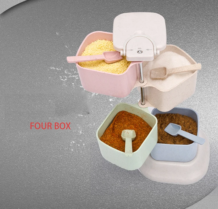 vertical rotating seasoning box, the creative kitchen, the seasoning salt monosodium glutamate seasoning box.vertical rotating  (2)