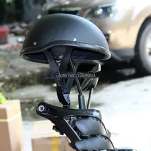 2016 FRP mezzo del fronte del motociclo casco Vintage Cruiser Mezza Caschi casco moto Tedesco Moto Mezza Casco nero