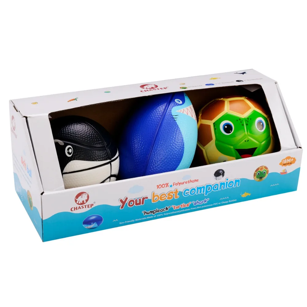 Chastep PU Foam Cute Toy Balls for Kids Children Marine Animal Features
