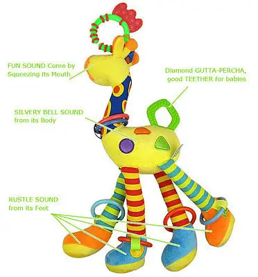 Детские кроватки с колокольчиками мягкие Висячие игрушки животными Погремушки