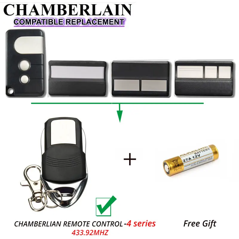 

2pcs CHAMBERLAIN 4335EML 4333EML 4332EML 4330EML Replace Gate Door Hand Transmitter Control