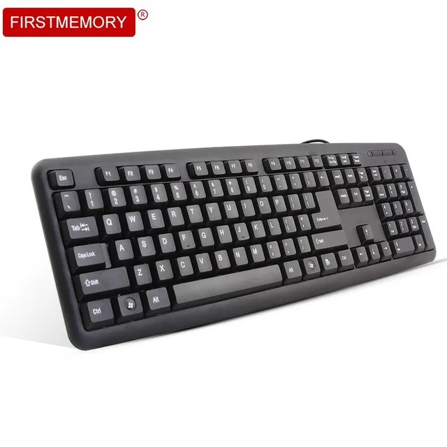 Best Offers Firstmemory Wired Gaming Keyboard Ergonomic Gamer Keycaps 104 Keys Computer Keyboard Top Printed Double For PC Laptop Desktop 