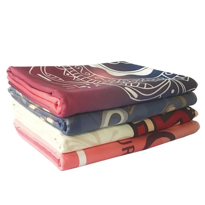 

183x65 cm Non Slip Yoga Towel Soft Travel Sport Fitness Exercise Yoga Pilates Mat Tie-dye Printed Blanket With Bag Fitness Towel