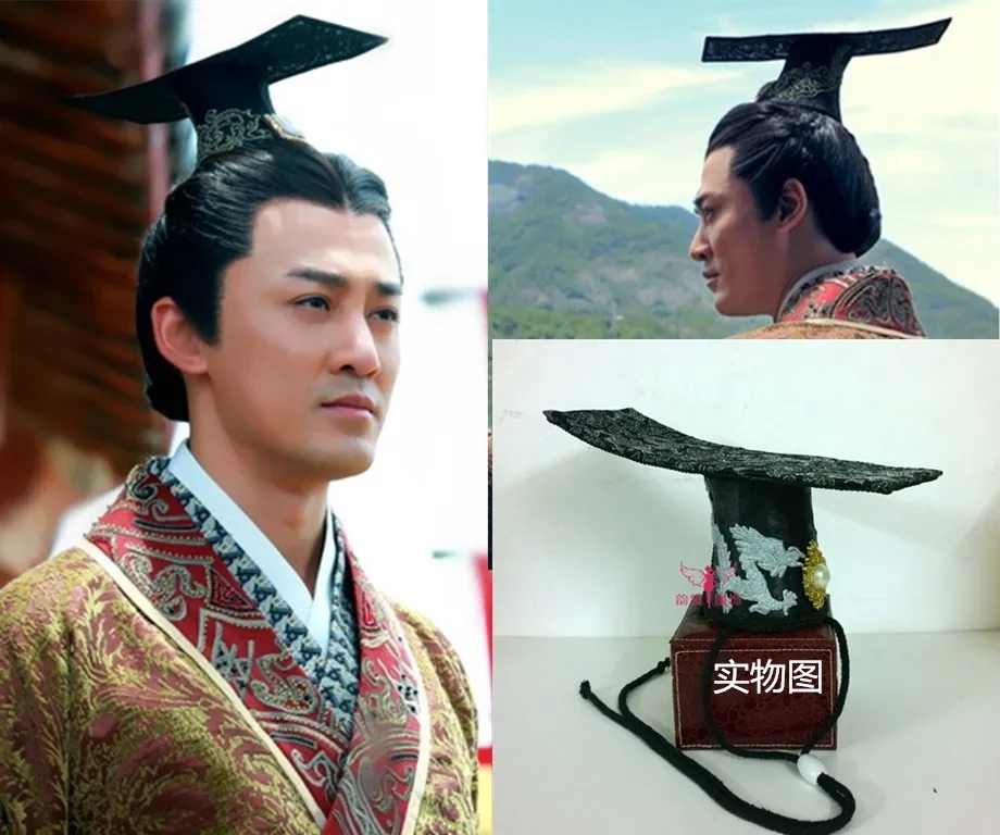 2 Designs Chinese Han Dynasty Emperor Hair Tiara for TV Play Great Han Empress - Weizifu Liu Bang Male Hat