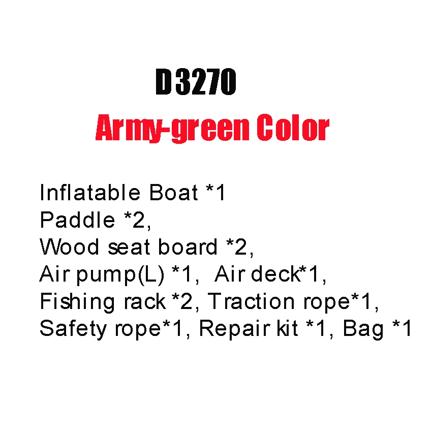 ПВХ надувная лодка износостойкая плот речная лодка Рыбацкая гребная лодка 0,7 мм/0,9 мм 4-6/5-7/6-8 человек с веслами и воздушным насосом - Цвет: D3270-Army-green