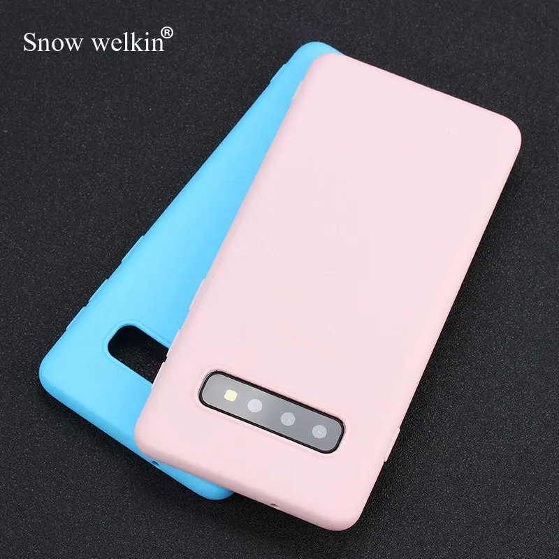 Матовый чехол карамельного цвета из ТПУ для Samsung Galaxy S10 S10E S8 S9 Plus Note 9 8 5 A7 2018 M10 M20 A10 S7
