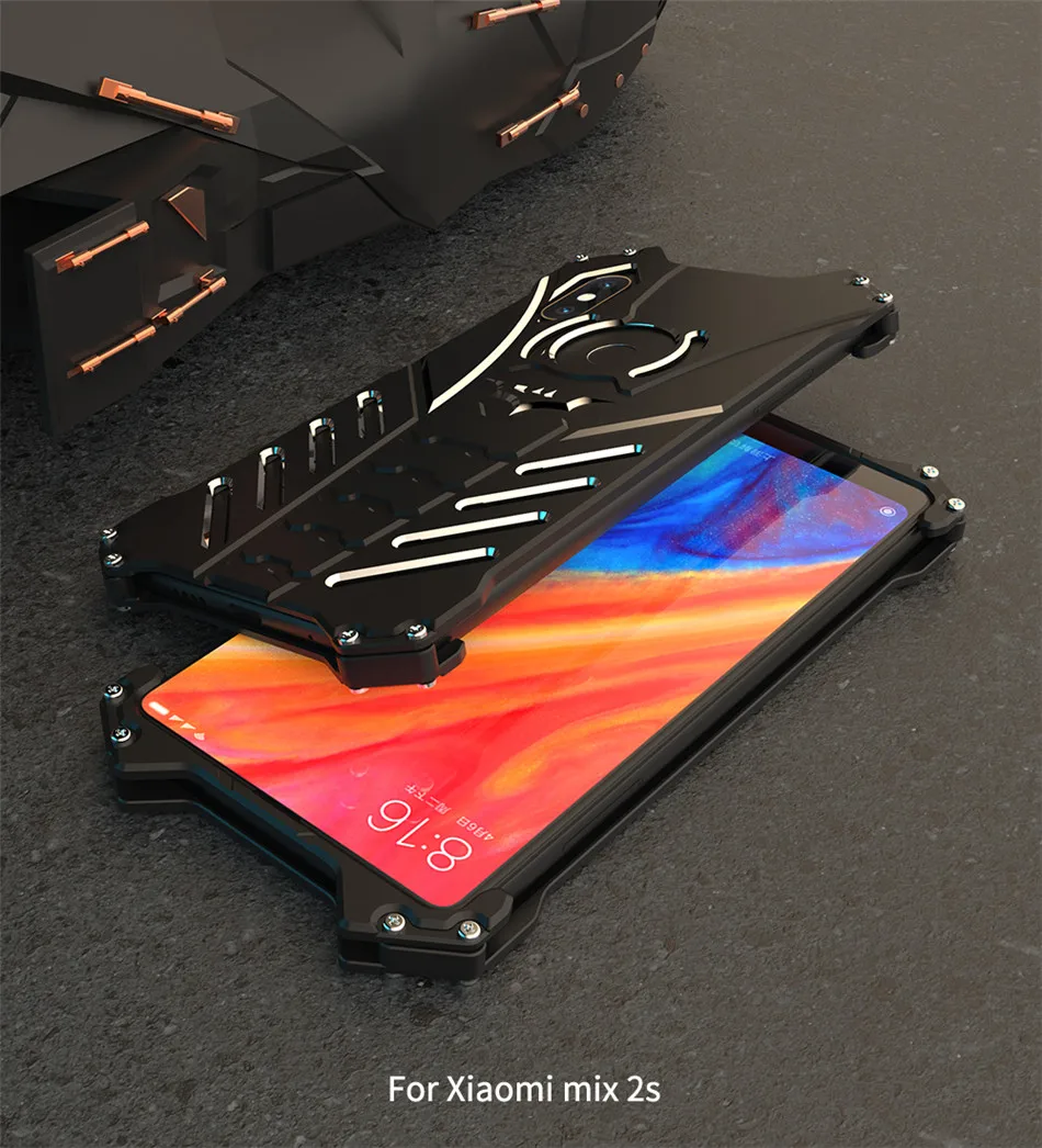 Для Xiaomi mi Mix 2s чехол R-JUST Бэтмен Броня Алюминиевый металлический для Xiaomi mi Mix 2s mi x2s чехол противоударный