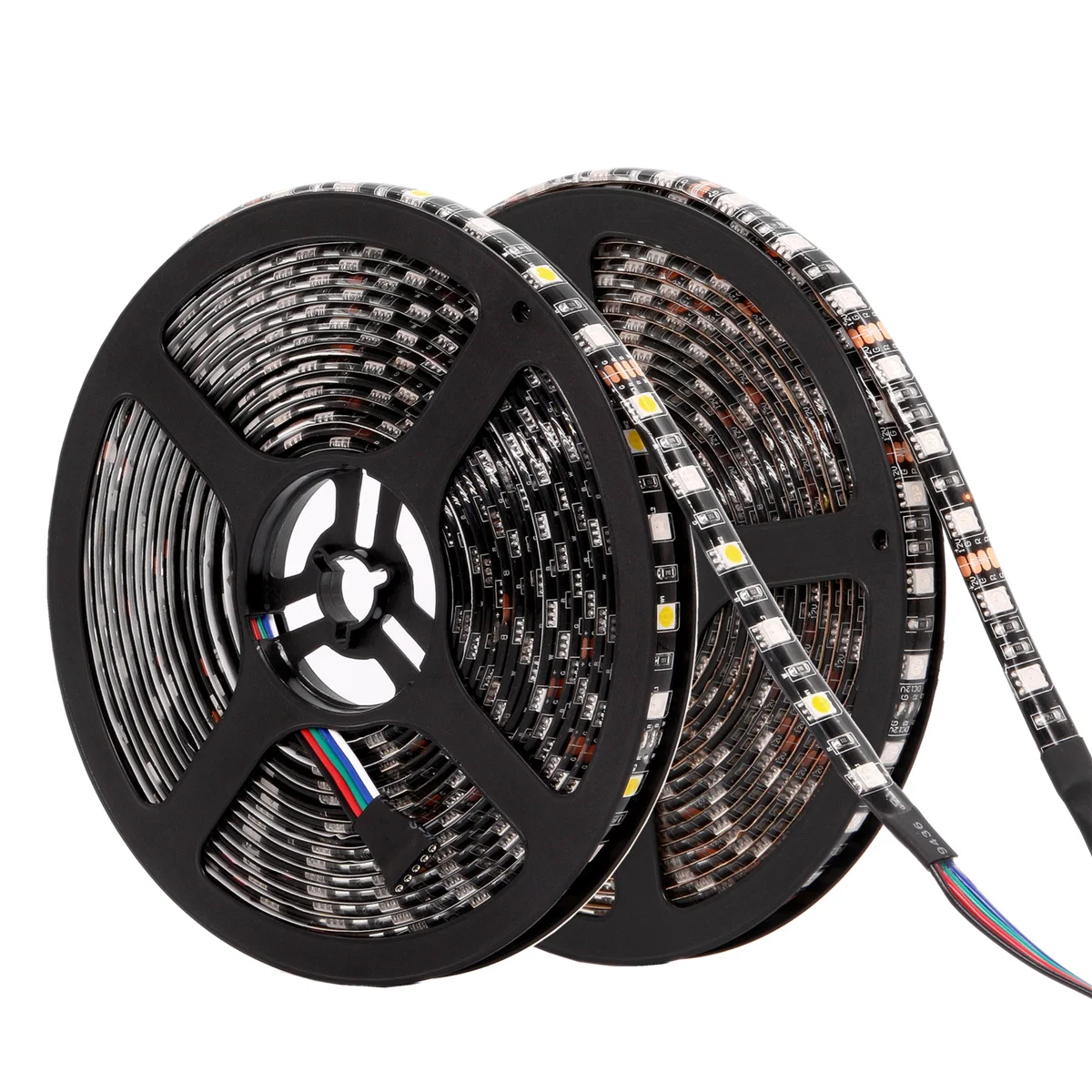 DC12V RGB Светодиодная лента водонепроницаемая черная PCB 5050 RGBW RGBWW Гибкая неоновая