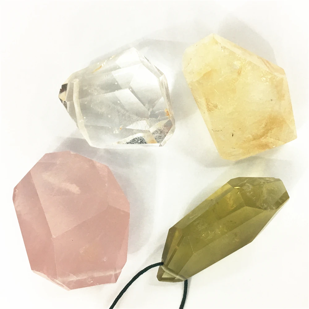 1PCS Lemon Feng Shui Clear Polished Section Wands Healing Specimen Natural Stones And Minerals Quartz Crystals Home Decor Drop | Украшения