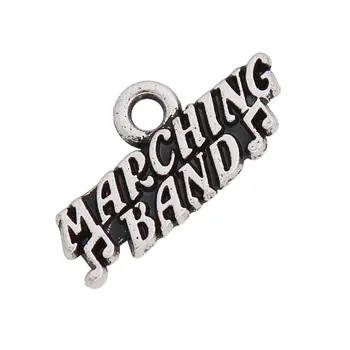 

RAINXTAR Fashion Alloy Marching Band Letter Charms 10*19mm 50pcs AAC166