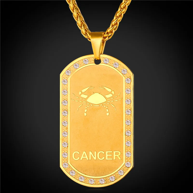 2016 Zodiac Charms CANCER Pendant Necklace Women Jewelry ...