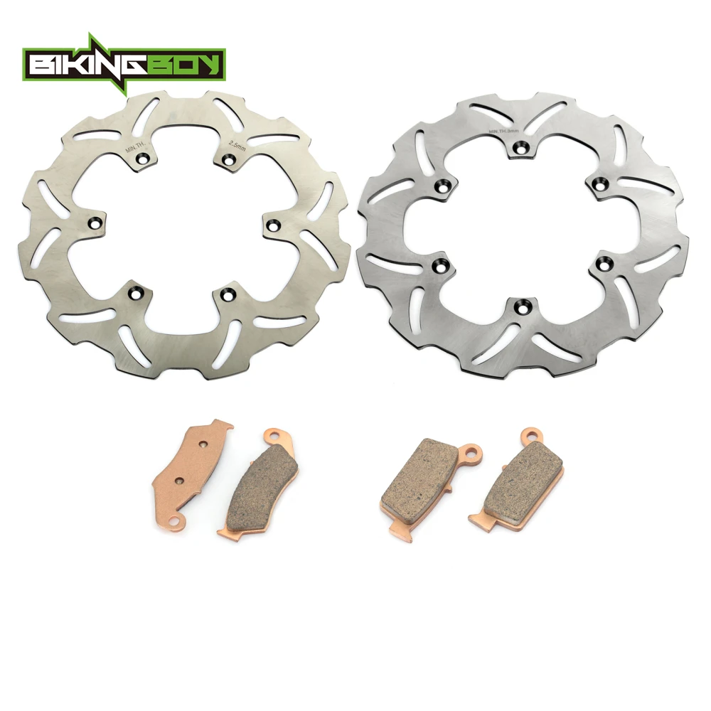 

BIKINGBOY for Suzuki RM 125 RM 250 00 01 02 03 04 05 06 07 08 09 RM125 RM250 Front Rear Brake Discs Rotors Disks + Pads Full Set