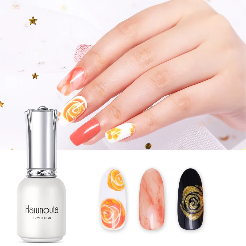 

Harunouta 12ml Blossom UV Nail Gel Polish DIY Nail Flowers Design Transparent Gel Varnish Long Lasting UV Led Nail Art Varnish
