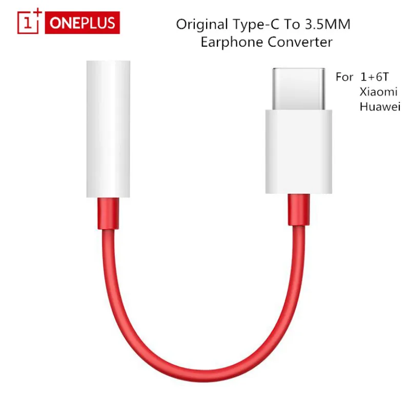 

Original Oneplus TYPE-C To 3.5MM Headset Converter Type C Earphone Adapter Call/Music/Volume Control For One plus 6T 7 XIAOMI 6X