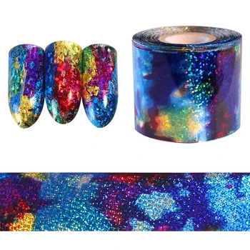 

Gradient sparkly Sky Nail Foil Nail Sticker Blue Paper Decor Accessories 1 Roll Nail Art Decals