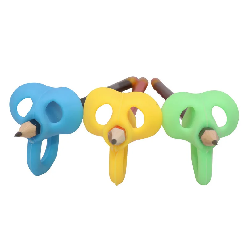 10 pcs mixed colour Детский карандаш обучающий письма инструменты коррекция ручка резиновая обучающая канцелярская ручка захвата канцелярские товары для исправлений - Цвет: 10 pcs mixed colour