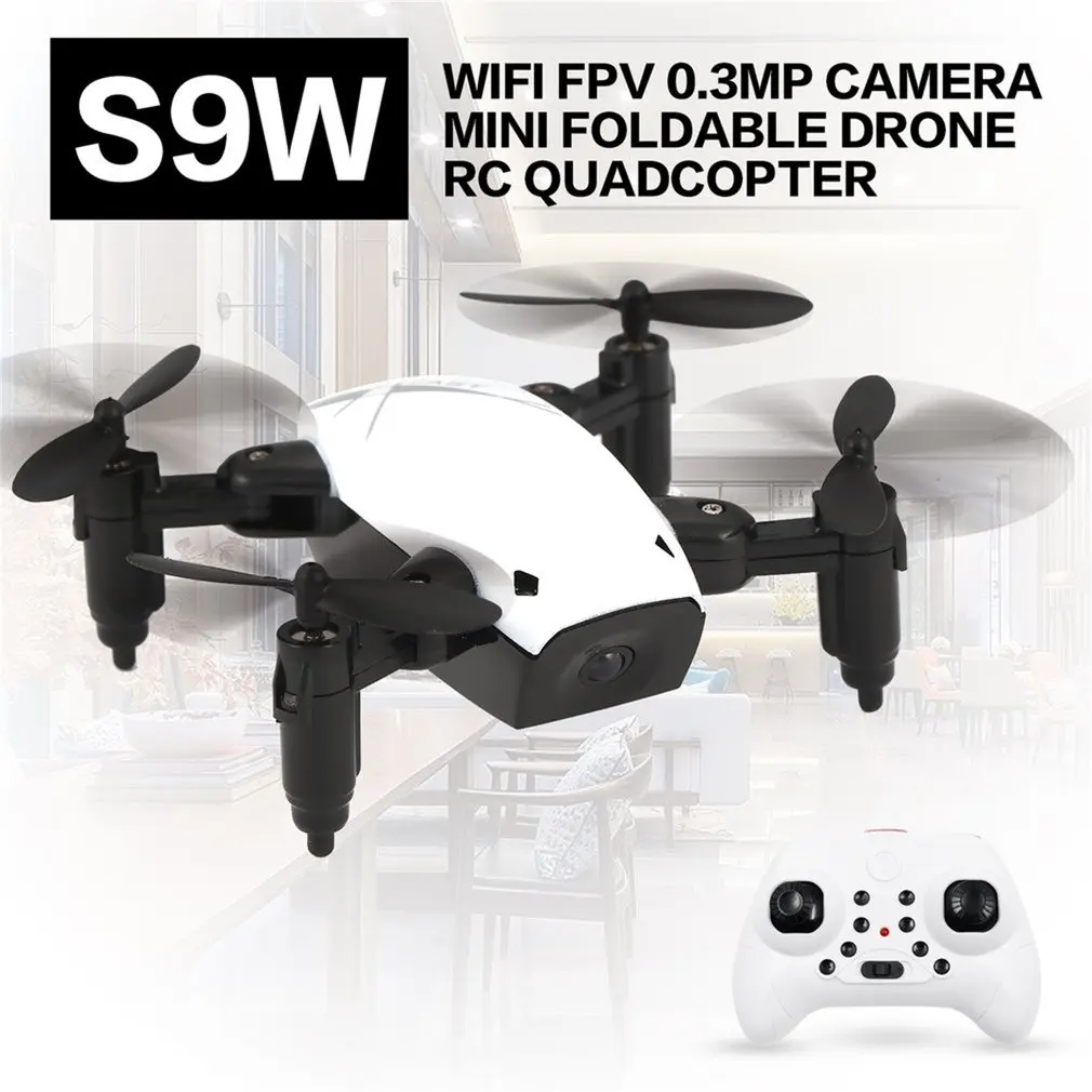 S9W RC вертолет wifi FPV 0.3MP камера мини складной Дрон Atitude режим удержания один ключ возврат на 360 градусов флип RC Квадрокоптер RTF