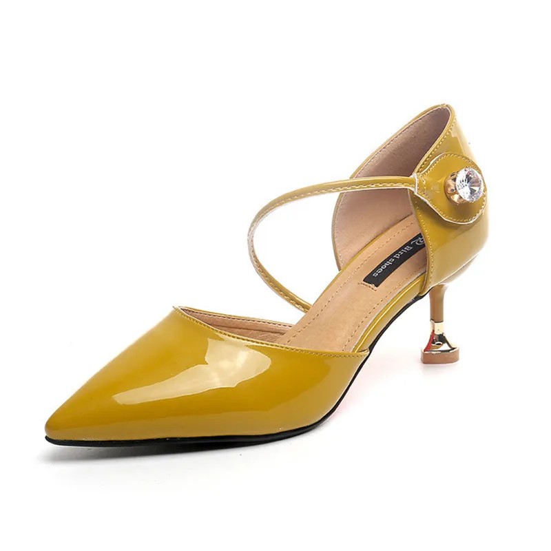 Fashion Women Shoes High Heels Pumps Girls Shoes Pump Leather 6 cm