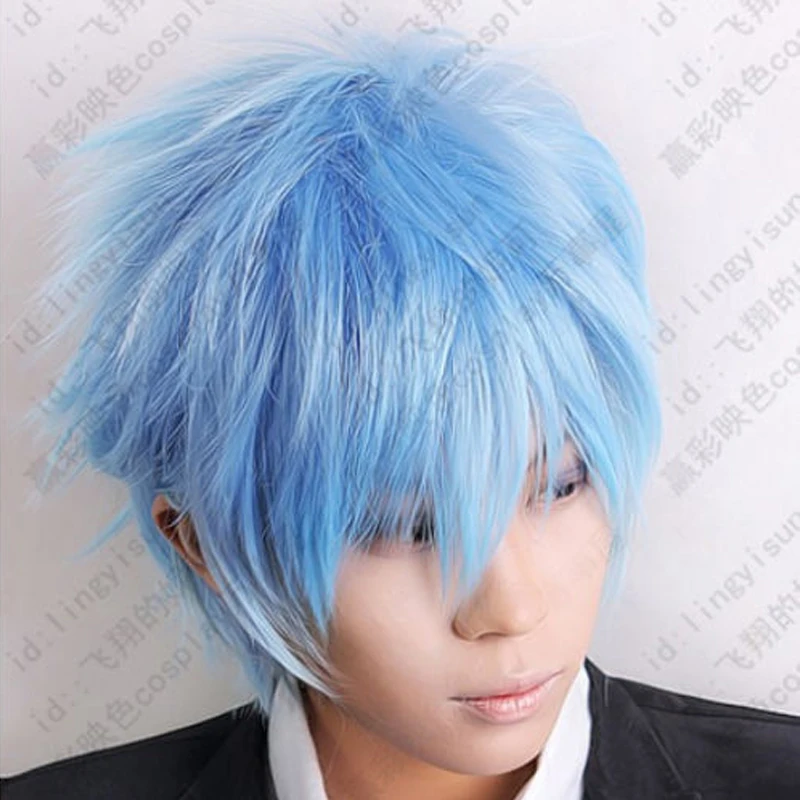 

Kuroko's Basketball Kuroko Tetsuya Ice Blue Cosplay Short Wig + Wig Cap