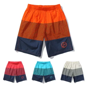 

Spring Summer Beach Shorts plus size Men's Spliced Elastic Waist Drawstring Swimming Trousers Loose Beach Surfing Shorts L415