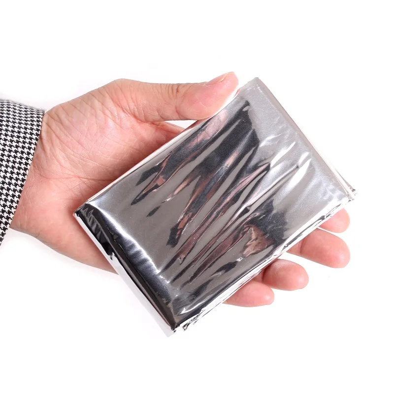 Outdoor Water Proof Emergency Survival Rescue Blanket Foil Thermal Space First Aid Sliver Rescue Curtain Military Blanket