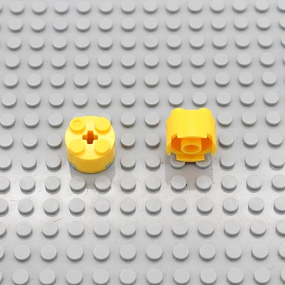 BEIMONGO блоки MOC Кирпич 2x2 Круглые 100 обучающие и умные DIY детские игрушки могут быть compitabled - Цвет: Yellow
