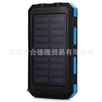 

50pcs Waterproof Power Battery 20000mAh Dual Flashlight For iphone Powerbank Charger Bank Portable Quick LED External for Solar
