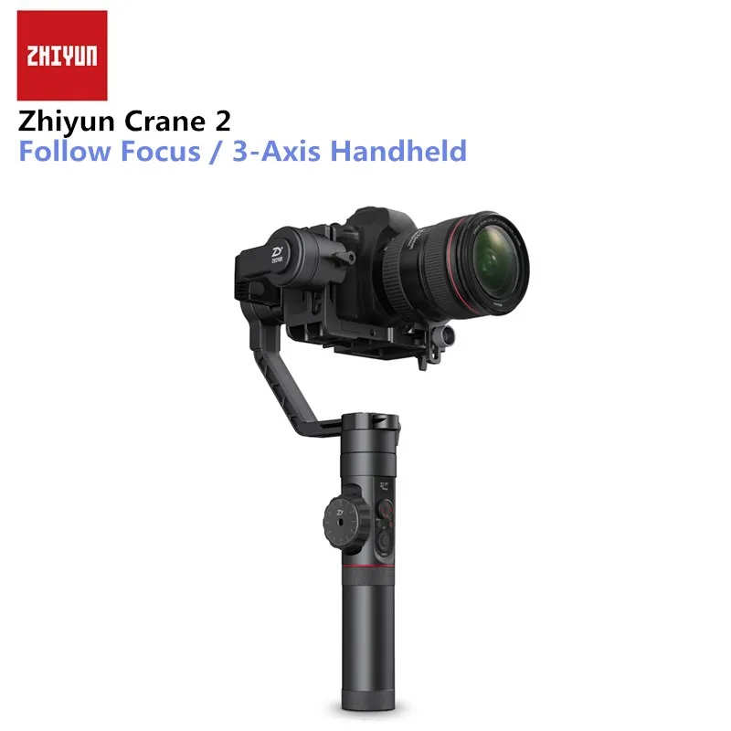 

Zhiyun Crane 2 3-Axis Handheld Gimbal Video Camera Gyro Stabilizer for DSLR with Follow Focus 3.2Kg Payload OLED Display