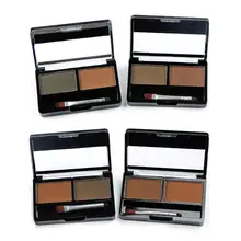 2 цвета Pro бровей энхансер для бровей порошок макияж водонепроницаемый натуральный Тени для бровей Палитра с кисточкой Красота Косметика