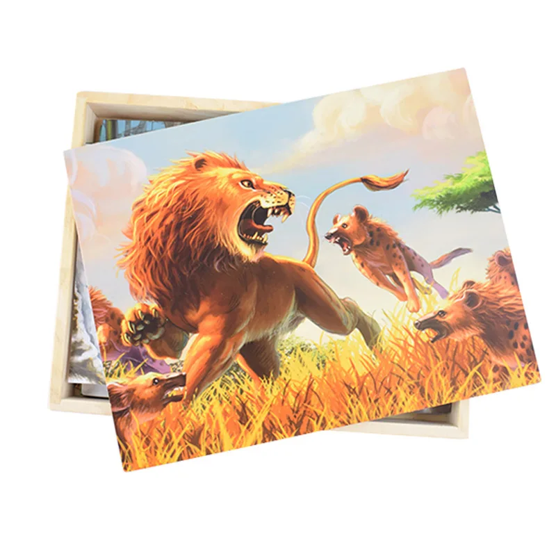 

4pcs Wooden Personalized Jigsaw Puzzle Educational Toys For Children 3d Cartoon Character Juguetes Intelligent Puzzles For Kids