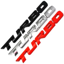 3D Metal TURBO Emblem Car Styling Sticker Body Rear Tailgate Badge For Ford Focus 2 3 ST RS Fiesta Mondeo Tuga Ecosport Fusion