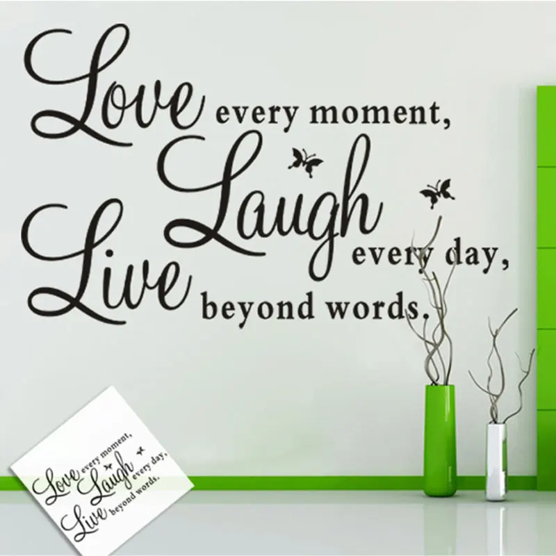 Removable Pvc Live Love Laugh Letters Transp Waterproof Wall Removable Pvc Live Love Laugh Letters Transp Waterproof Wall Stickers Vinyl Quotes Decal Home Decor In From Garden On