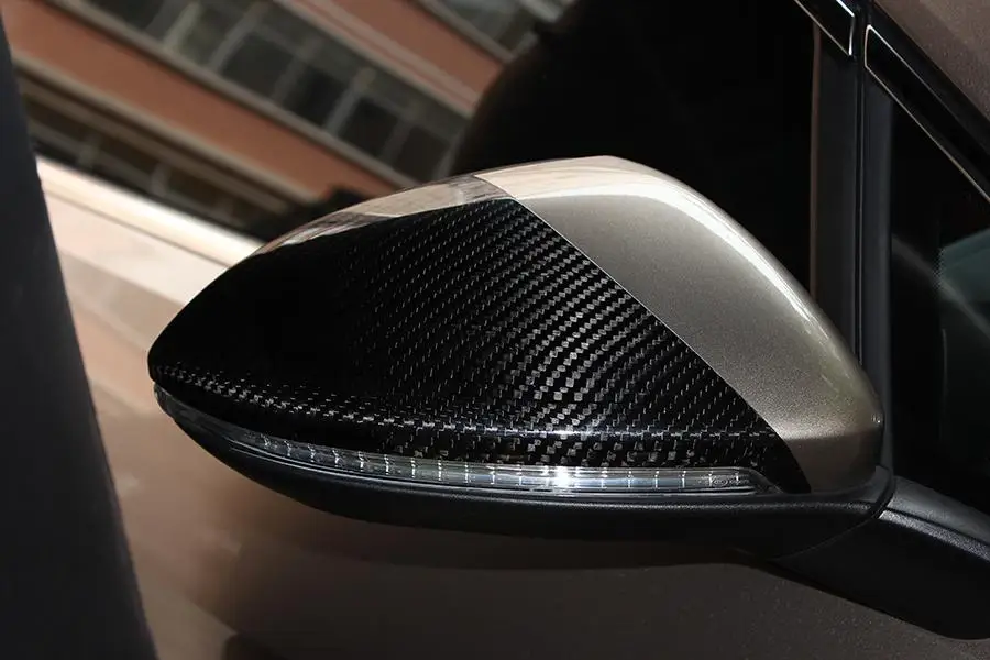 2PCS/Set Carbon Fiber Side Rearview Mirror Covers Caps Add on style Fit For Volkswagen VW Golf VII MK7 2014-2016 carbon fiber side wing mirror cover caps for volkswagen vw golf mk5 2005 2007