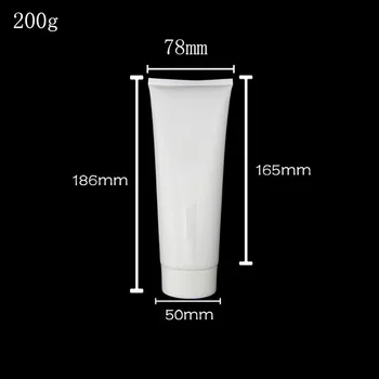 

200g Tube Screw Lids/flip lid cream Bottle Container Empty white Soft Refillable Plastic Lotion Tubes Squeeze Cosmetic Packaging