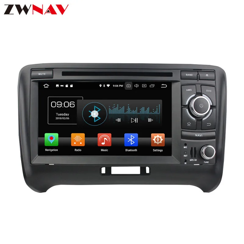 7 дюймов Android 9 4+ 32G автомобильный DVD плеер gps навигации для Audi TT 2006-2013 головное устройство мультимедийный Кассетный плеер рекордер