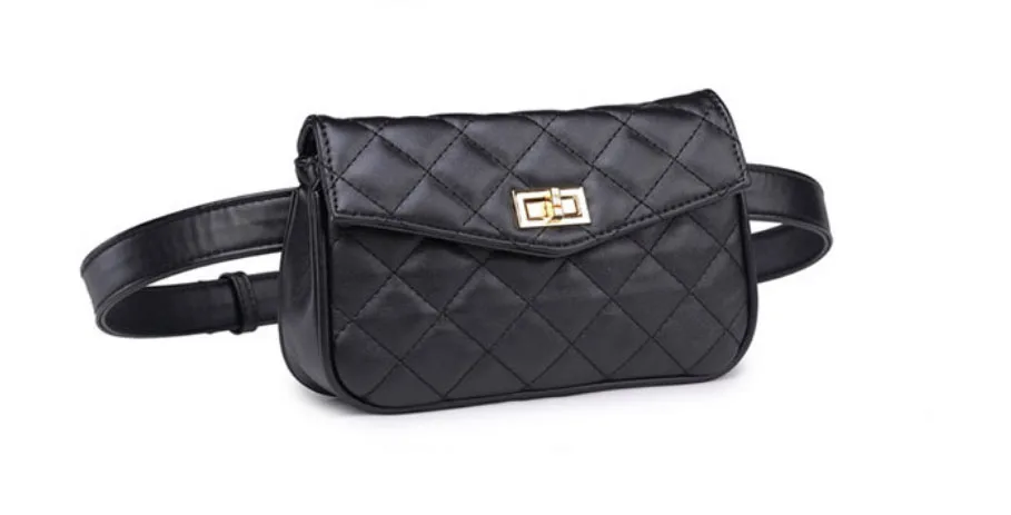 

Fashion Women Waist Bag Fanny Pack Belt Bag Travel Pouch Female Solid Hip Bum Bag Women Small Purse Lock Decoration Waist Pack