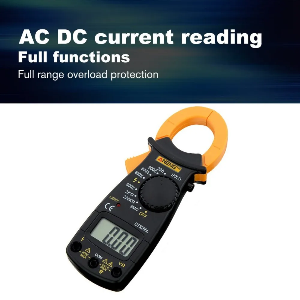 

DT3266L Digital Clamp ammeter AC DC Ammeter Multimeter Voltmeter 400A Electronic Clamp meter Diode Fire Wire Tester