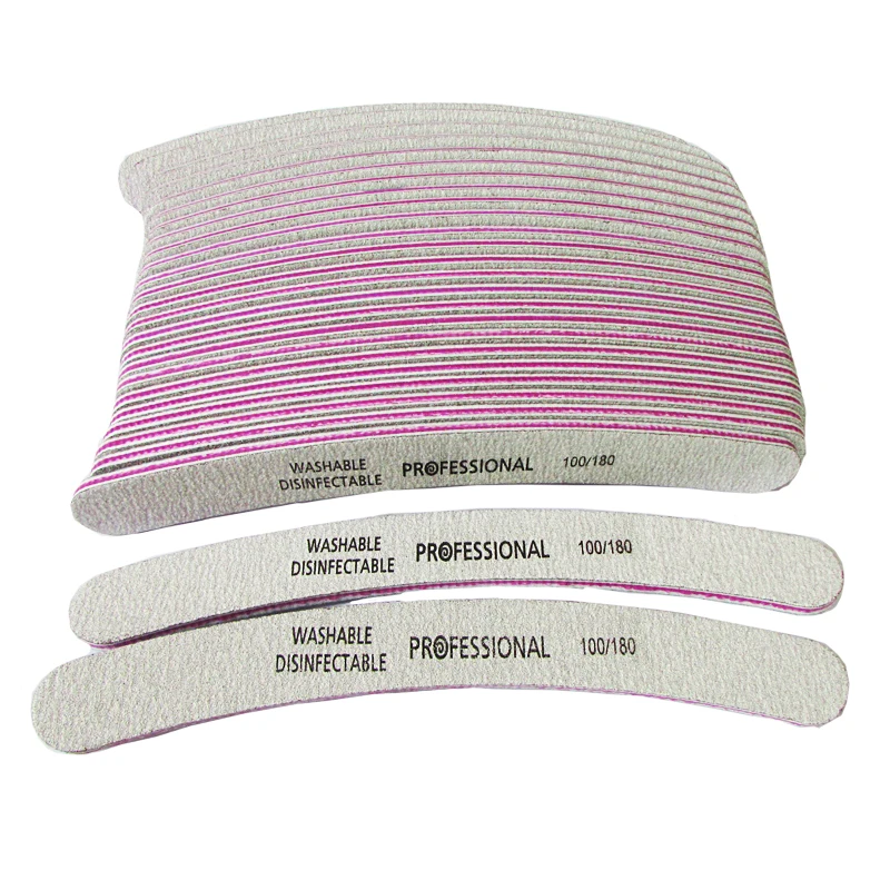 

Wholesale 50pcs 100/180 Sanding Nail Files Buffer Art Tools For UV Gel Polisher Manicure Care Sanding Nail File Accessories