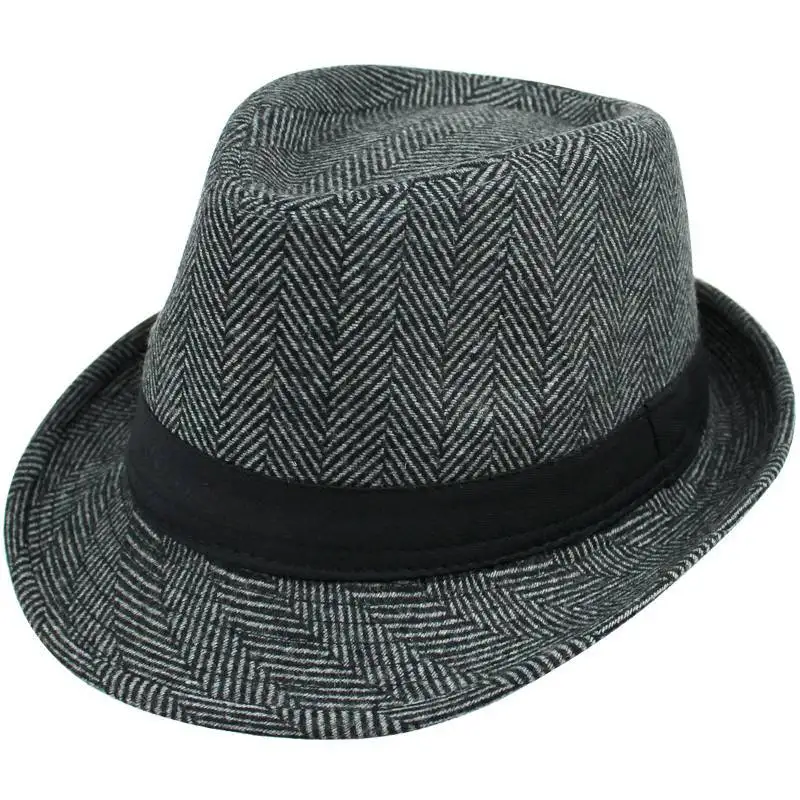 Модная Высококачественная винтажная джазовая шляпа высокого качества для мужчин и женщин, танцевальная Кепка в британском стиле, джентльменская шляпа серого цвета, кофе