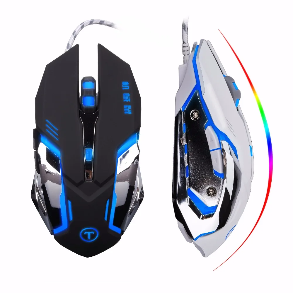 Gaming Mouse 6 Buttons Adjustable 3200DPI Optical Macro Programming