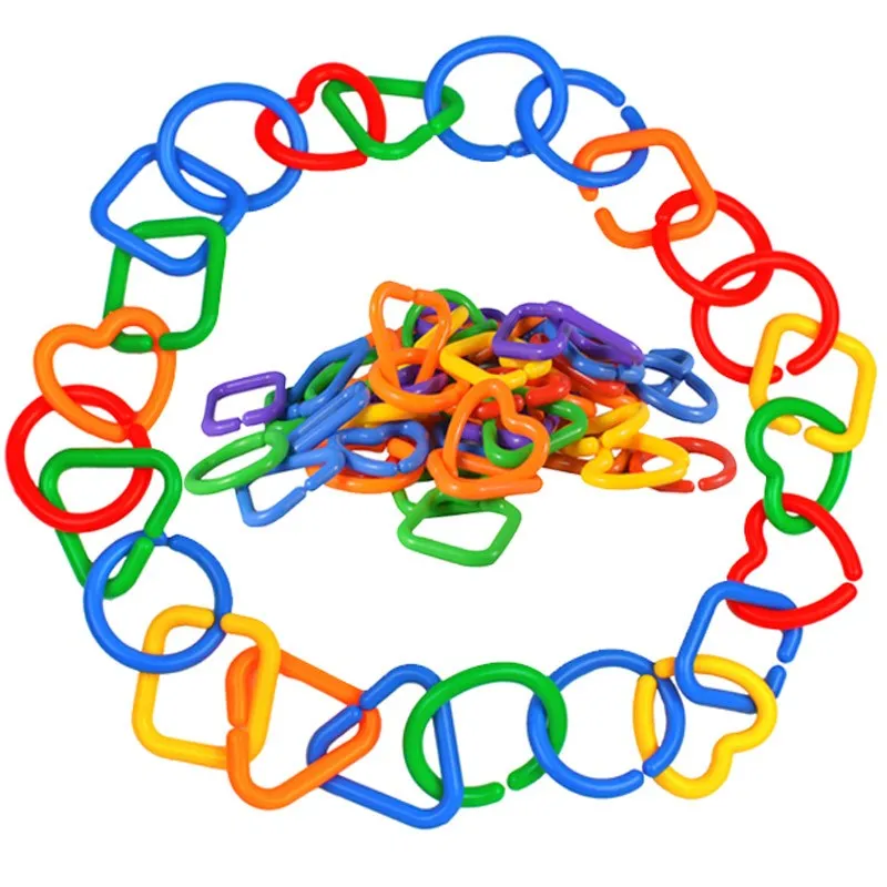 Geometric Shape Link Chain kids Kindergarten Educational Connecting and