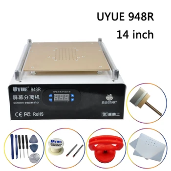 

UYUE 948R New 14 Inch LCD Mobile Phone Built-in Pump Vacuum Metal Body Glass LCD Screen Separator Machine+LED Display