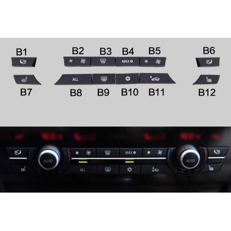 

Air Conditioning volume switch button Replacement Middle end for BMW 5 6 7 Series 520 523 525 528 530 535 535GT 730 740 750 760