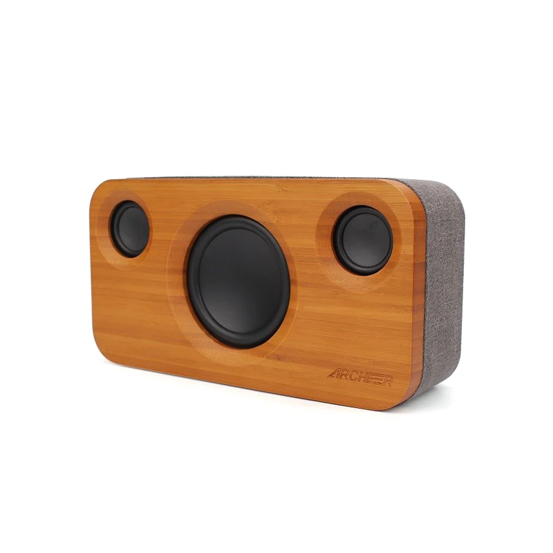 

Original Natural Bamboo Stereo Speaker 2.1 Channel Sound Dual Embedded Speakers Enhanced Sound Stage For Phone PC Speaker
