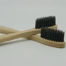 Бамбуковая зубная щетка, натуральная мягкая щетина, деревянная ручка, чистящая щетка, Экологичная зубная щётка