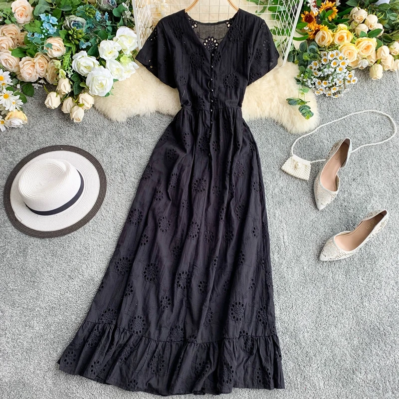 2019 Новая летняя одежда для женщин с коротким рукавом V образным вырезом Slim A Line