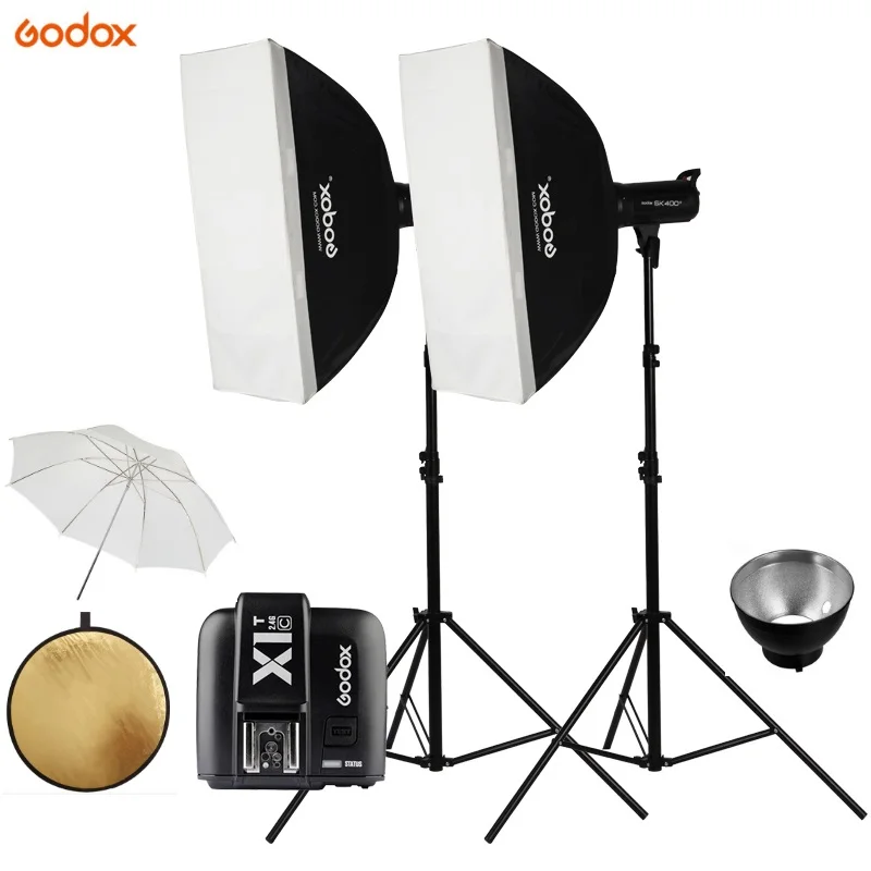 800Ws Godox SK400 II 2x400 Ws 220V Фотостудия вспышка светильник ing, софтбокс, 280 см светильник стенд, мягкий зонтик, вспышка встроенные приемники