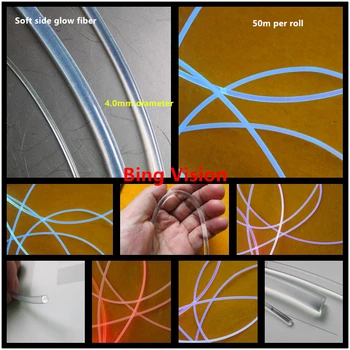 

Good quality 4mm side glow solid core optical fiber 50m/roll for optic fiber lighting,diameter 4.0mm