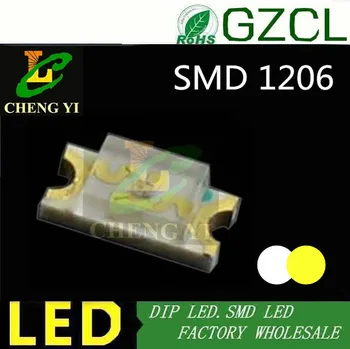 

2700-3000K Warm white 1206 LED smd led 3.0-3.5V chip package led(CE&Rosh)